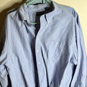 Lands End - Cotton Blue Shirt - Men's Lot of 4 - 3: 18 1/2 -36 & 1: 18 1/2 - 37